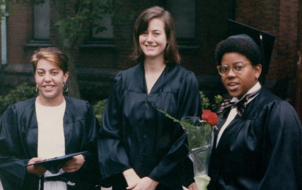 Three friends in 1988